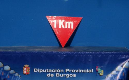 Pancarta premio montaña 1 km.